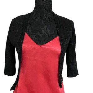 Vintage v neck button down bolero cardigan